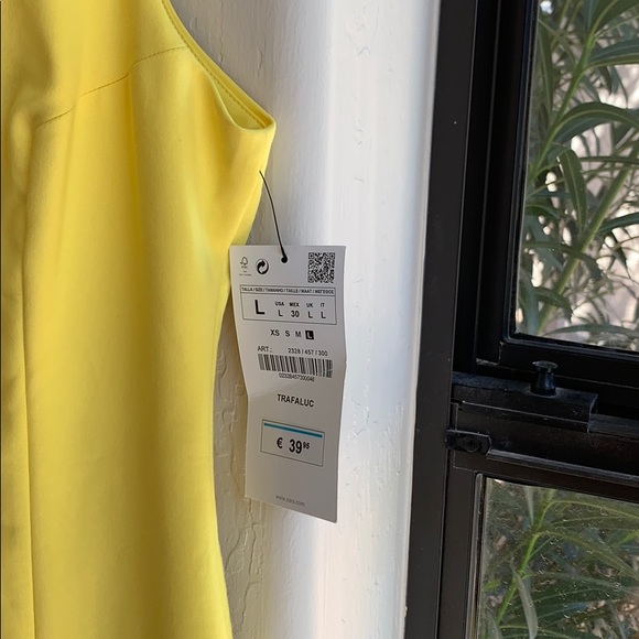 Yellow Zara Mini Dress - Size L - Picture 3 of 4